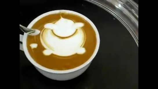 くまカプチーノ（ハート持ち）