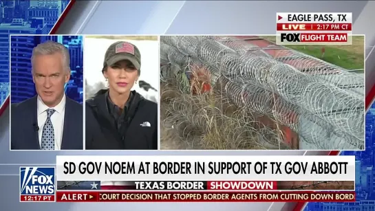 Governor of South Dakota Kristi Noem: The US southern border is a war zone. January 27, 2024