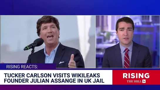 Tucker Carlson VISITS Wikileaks Julian Assange In UK Jail: Rising Team Reacts. November 2, 2023