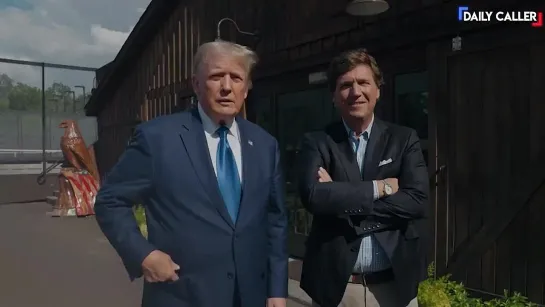 Tucker Carlson Interviews Donald Trump On Debate Night. August 23, 2023