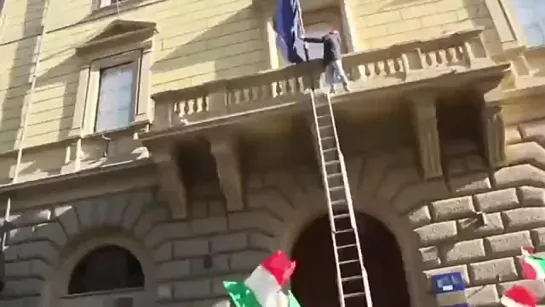 The EU-Gestapo flag was removed in Rome. 24 September 2022