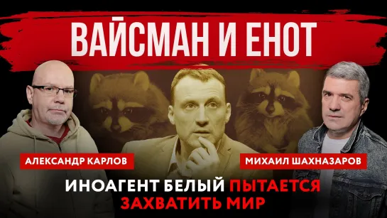 Вайсман и енот. Иноагент Белый пытается захватить мир | Михаил Шахназаров и Александр Карлов