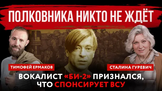 Полковника никто не ждёт. Вокалист «БИ-2» признался, что спонсирует ВСУ | Тимофей Ермаков и Сталина Гуревич