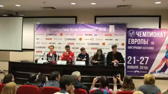 Men FS Press Conference – European Championships 2019