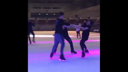 20150528 Yuzu, Javi, Nobu @ FaOI rehearsal