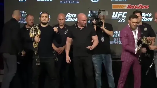 UFC 229  Khabib vs McGregor - Press Conference Faceoff