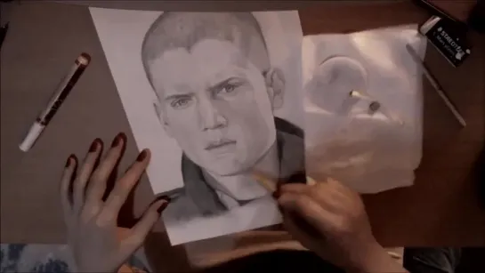 Wentworth Miller speed drawing by Atena Neezy