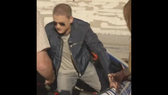 Wentworth Miller on the set of «2 hours 2 vegas»