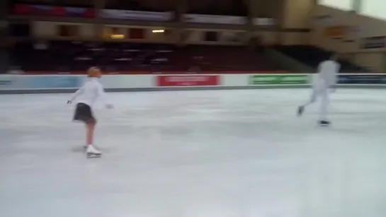 Pairs Grp 2 SP Warm Up Volosozhar  Trankov 2015 Nebelhorn Trophy Oberstdorf, Germany 24-09-15