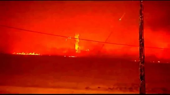 A large FIRENADO was caught on camera as a brushfire burned wildly in California