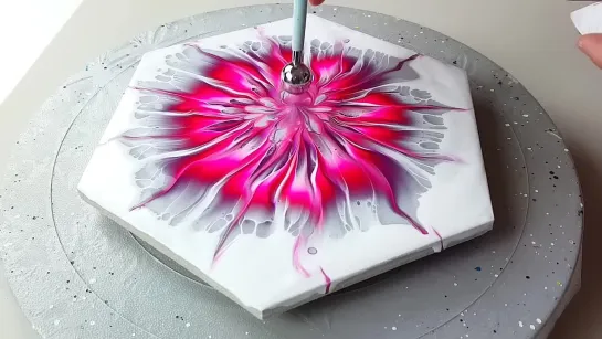 (713) So beautiful pink flower _ Reverse dip _ Easy Painting for beginners _ Des