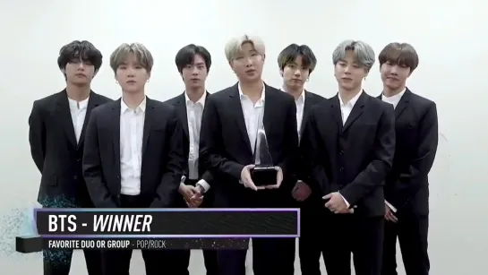 191125 BTS - Favorite Duo or Group Pop/Rock @ 2019 American Music Awards