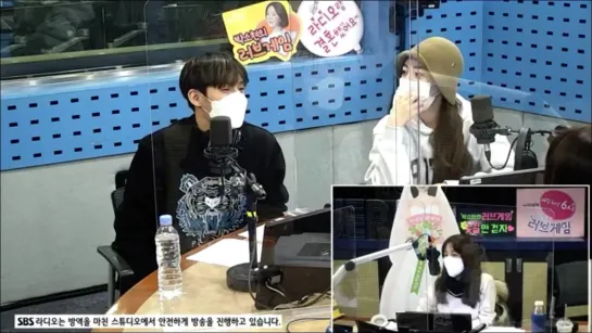 210210 Young Ji(Ёнджи) and (BTOB) Lee Minhyuk  на радио шоу SBS Power FM Park Sohyun's Love Game