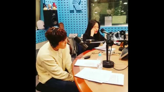 180117 Видео инстаграм Youngji и актёр Kim Dong Jun на SBS Power FM Park Sohyun's Love Game.