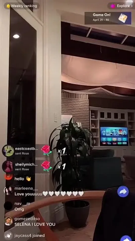 selena on TikTok live