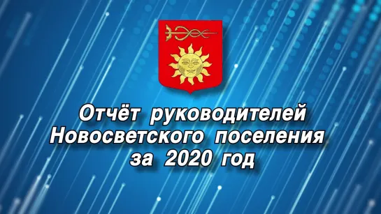 Отчет руководителей Новосветского поселения за 2020