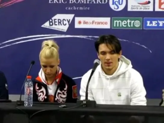 Trophee Eric Bompard 2011, Press conference after SP