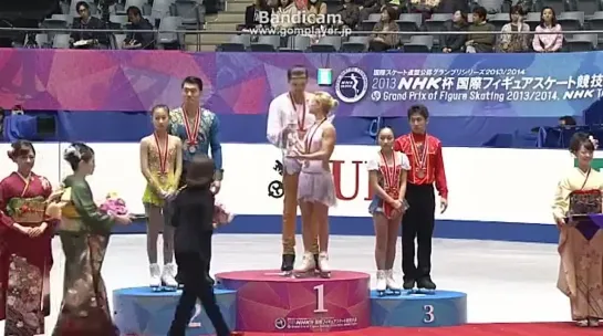 NHK Trophy 2013, Victory Ceremony Pairs