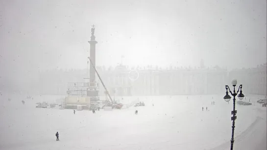 В Петербурге сегодня метель