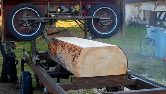 Maximum Cut Width On My Homemade Sawmill - Band Sawmill Build #28