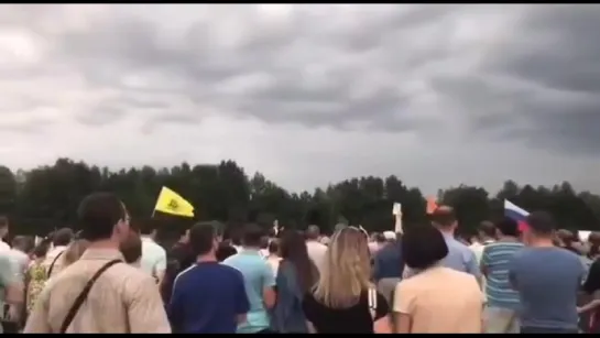 Воронеж 26.07.18. Люди вышли против повышения пенсионного возраста на Адмиралтейскую площадь