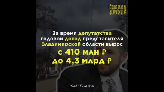 Живут же слуги народа! Депутат-единоросс Аникеев за год стал богаче на 700%.