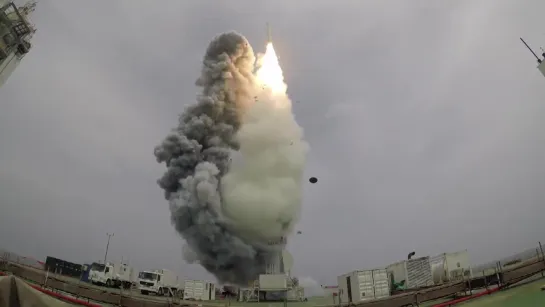 Long March-11 launch seen from the sea platform