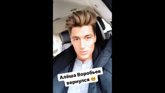 Алексей Воробьев вернулся в Москву с Элвисом-Мэлвисом Instagram Stories 05.12.2017