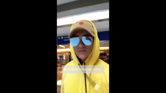 Алексей Воробьев в LA: Tom Bradley International Terminal Калифорния Instagram Stories 25.04.2018