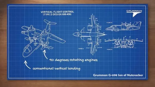 Real Life Transformer - The Navy's Folding VTOL Jet Grumman G-674 "Nutcracker"