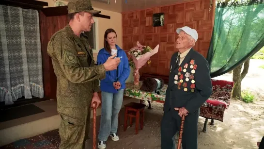 Поздравление ветерана Великой Отечественной войны в Запорожье