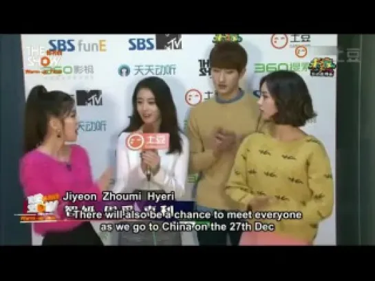 141216 Jiyeon, Hyeri, Zhoumi @ MTV The Show Interview