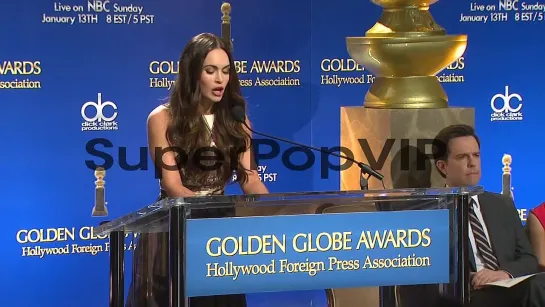 12 Dec 2012 Megan Fox announces the 70th Annual Golden Globe Awards nominees at the 70th Annual Golden Globe Awards Nominations