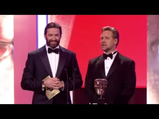 Хью Джекман и Рассел Кроу на 2012 BAFTA