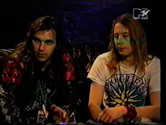 Wolfsbane - interview Blaze & Steve at Great British Music Weekend, Wembley, Arena London (UK) January 20th, 1991