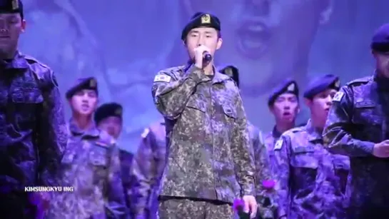 [201118] Сонгю с актерами мюзикла "Sinheung Military Academy" на "Arirang Hangil Concert". (cr.ange_kyu89)