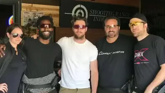 Robert Pattinson, Aaron Taylor Johnson & John David Washington training shooting for Tenet