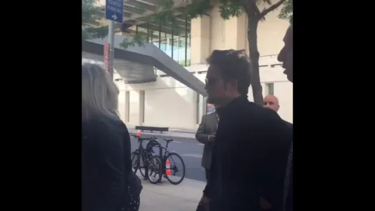 Robert Pattinson arriving at #nyff54 for the press conference of #lostcityofz, 15.10.2016