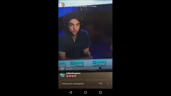 Rob on Stern show - Sebastian Bear-McClard's live stream on instagram