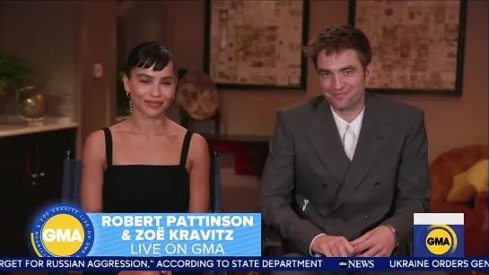 Good Morning America - Robert Pattinson and Zoe Kravitz talk #TheBatman and more