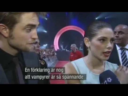 Интервью Роба и Эшли на красной дорожке,Стокгольм,28.10.11./Red Carpet Interview with Rob and Ashley from the Swedish Fan Event