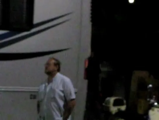 Rob walking back to his trailer July 8