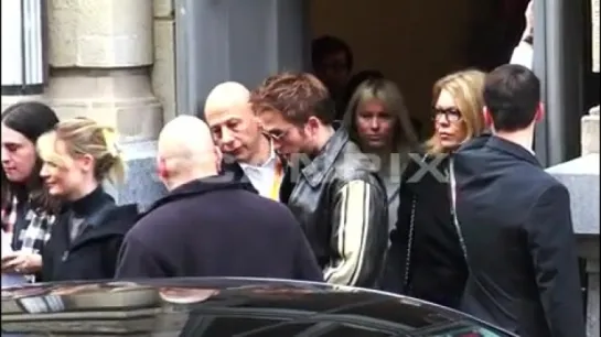 Robert Pattinson and Mia Waskowska leaving the Hotel de Rome in Berlin, Germany, 16.02.2018