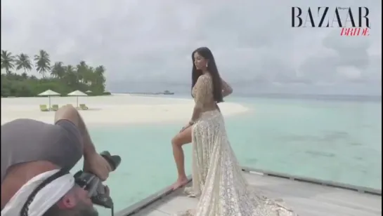 Бэкстейдж с фотосессии Катрины для «Harper's Bazaar Bride»