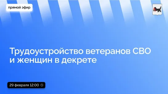 о трудоустройстве ветеранов СВО и женщин в декрете