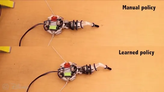 Automated Deep Reinforcement Learning Environment for Hardware of a Modular Legged Robot