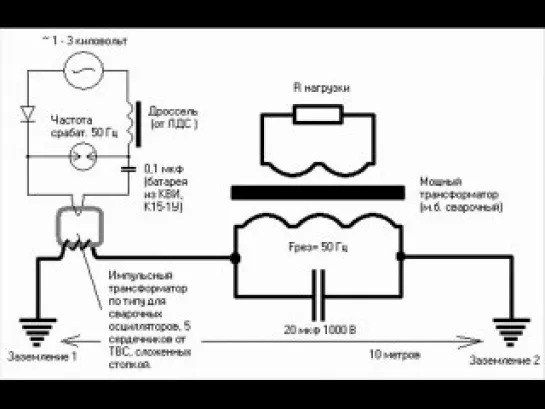 Примерная схема генератора Капанадзе