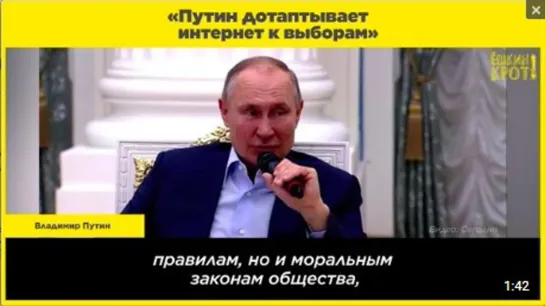 «Путин дотаптывает интернет к выборам»