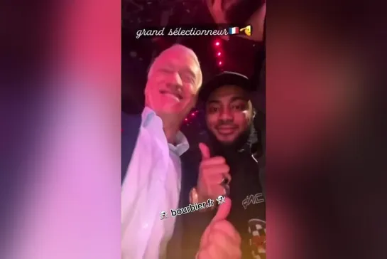 Didier Deschamps at Kanye West's concert