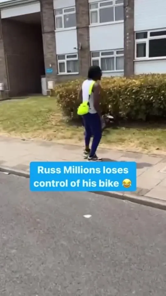 Russ Millions loses control of his bike